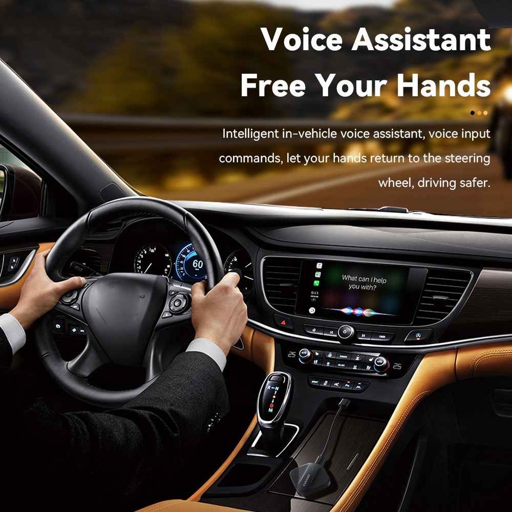 ESSAGER ES-CP01 Wireless CarPlay Adapter Dongle for iPhone Plug and Play WiFi 5G Module Voice Control