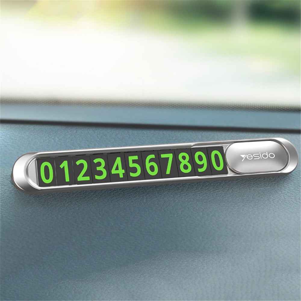 YESIDO C88 Temporary Parking Card Hidden Luminous Parking Number Plate Automotive Interior Accessories