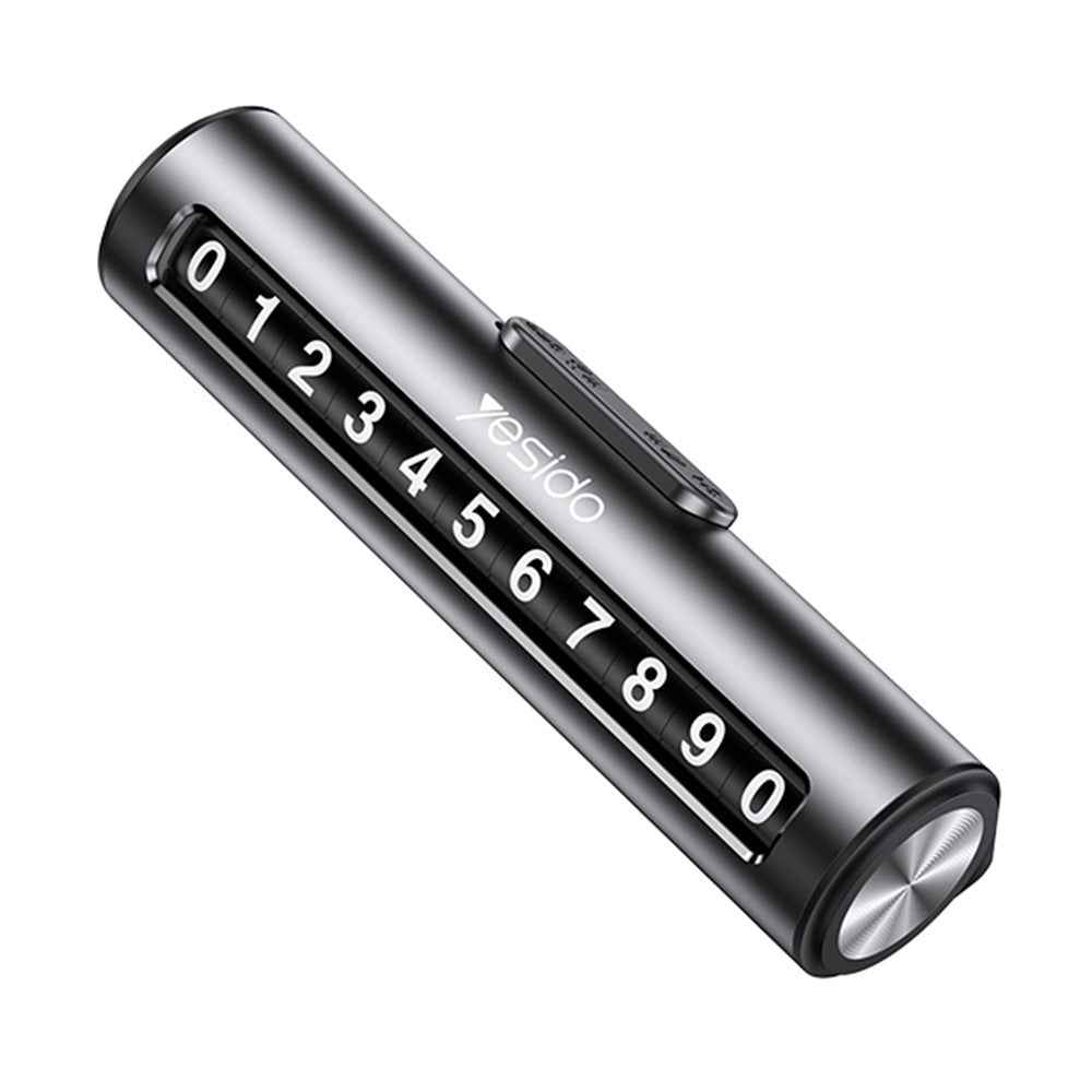 YESIDO C202 Adhesive Base Aluminum Alloy One Push Hidden Car Temporary Parking Plate