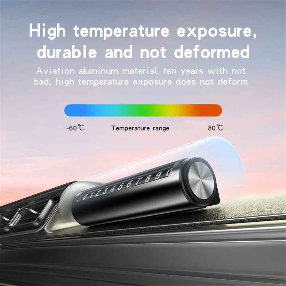 YESIDO C202 Adhesive Base Aluminum Alloy One Push Hidden Car Temporary Parking Plate