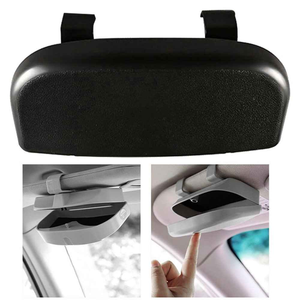 Glasses Holder Magnetic Car Sun Visor Glasses Case Organizer Glasses Storage Box - Black