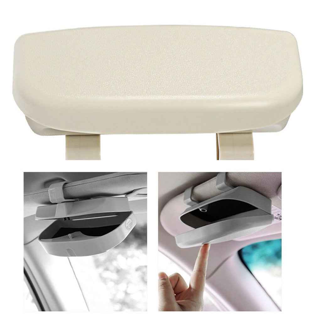 Glasses Holder Magnetic Car Sun Visor Glasses Case Organizer Glasses Storage Box - Grey