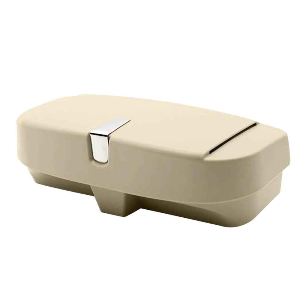 R-5930 Car Sun Visor Clip Mount Sunglasses Holder Eyeglasses Organizer Case - Beige