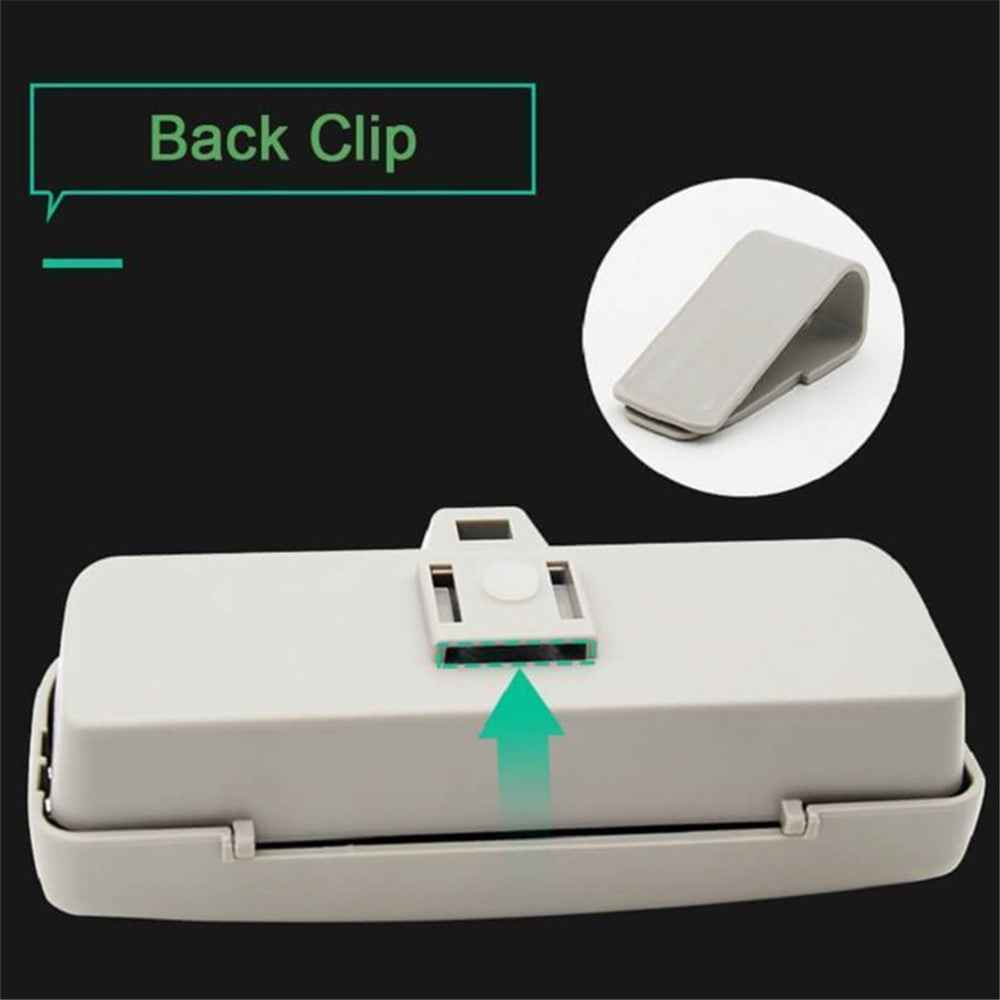 R-5930 Car Sun Visor Clip Mount Sunglasses Holder Eyeglasses Organizer Case - Grey