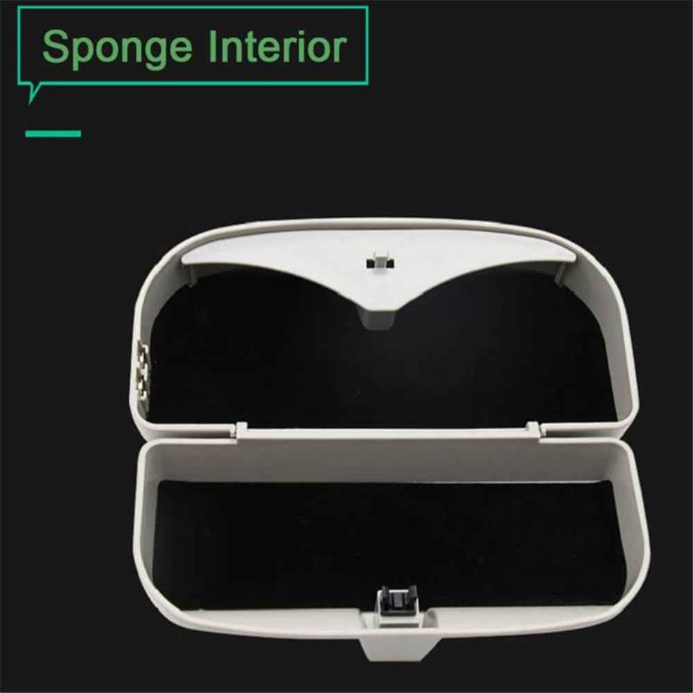 R-5930 Car Sun Visor Clip Mount Sunglasses Holder Eyeglasses Organizer Case - Grey