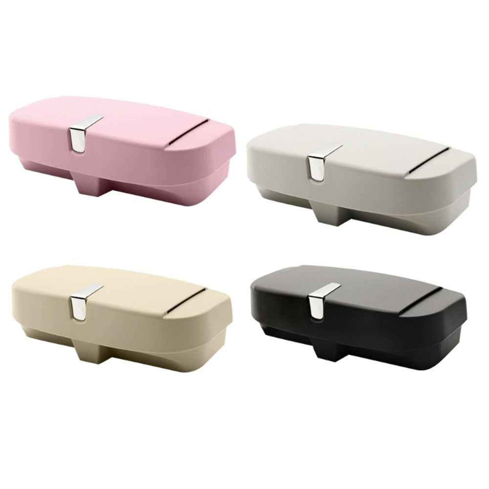 R-5930 Car Sun Visor Clip Mount Sunglasses Holder Eyeglasses Organizer Case - Pink
