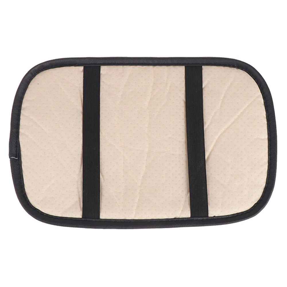 PU Leather Car Armrest Box Cover Pad Auto Center Armrest Box Protective Mat - Black