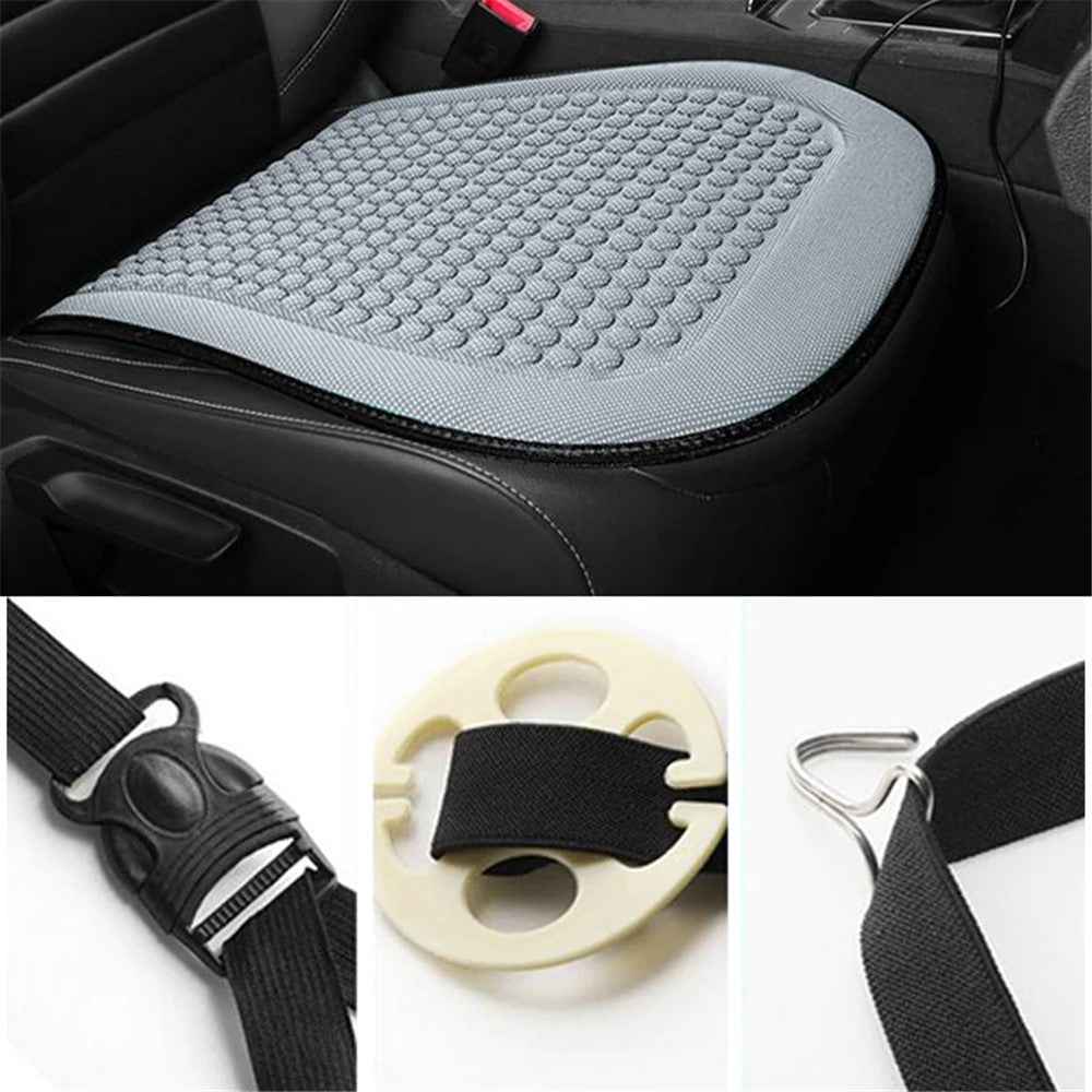 2Pcs Car Truck Front Seat Cushion Cool Breathable Fatigue Relief Vehicle Seat Pad - Red