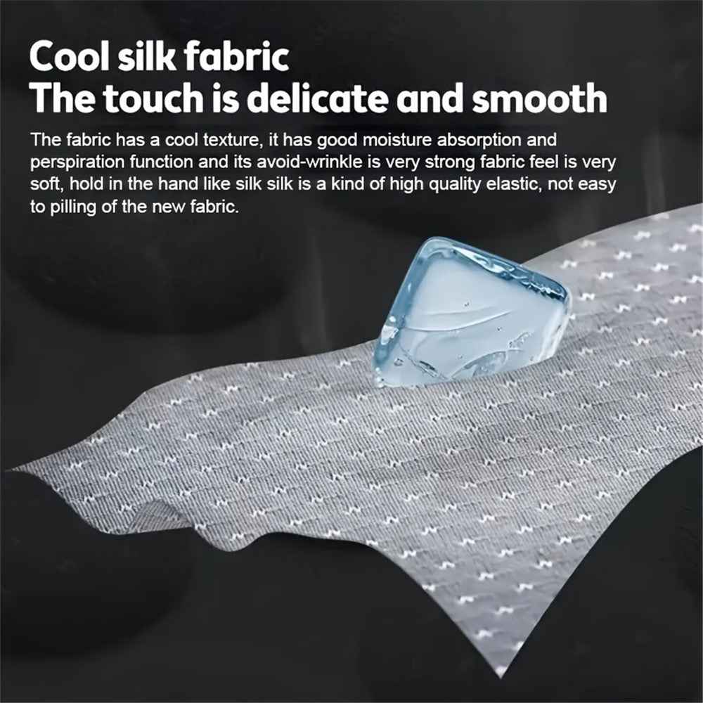 2 Sets Car Front Seat Cover + Backrest Pad Cool Breathable Fatigue Relief Vehicle Seat Pad - Red