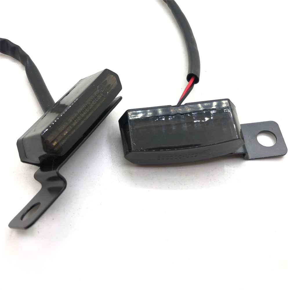 2Pcs Universal Motorcycle Flowing Water Turn Signal LED Light Brake Clutch Lever Flashing Lamp for Honda Yamaha Kawasaki Suzuki - Black