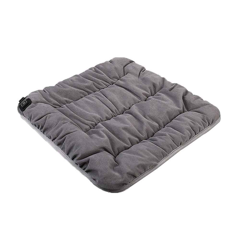 45 x 45 x 5cm USB Winter Heating Seat Cushion Heater Pad Electric Warmer Car Seat Mat - Grey
