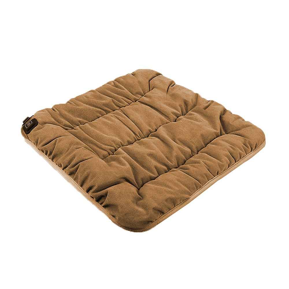 45 x 45 x 5cm USB Winter Heating Seat Cushion Heater Pad Electric Warmer Car Seat Mat - Brown