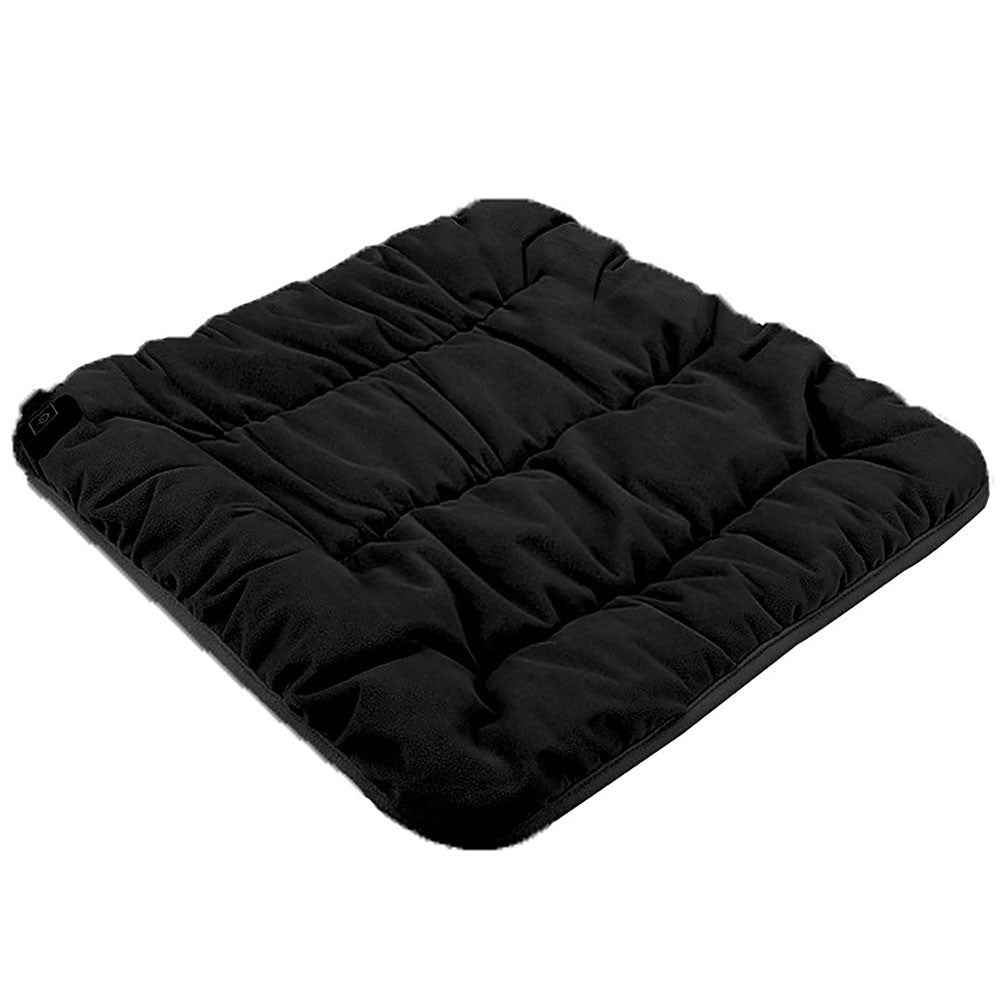 45 x 45 x 8cm Heated Cushion Car Velvet Seat Cushion Car Chair Cover Mat USB Heating Seat Pad - Black