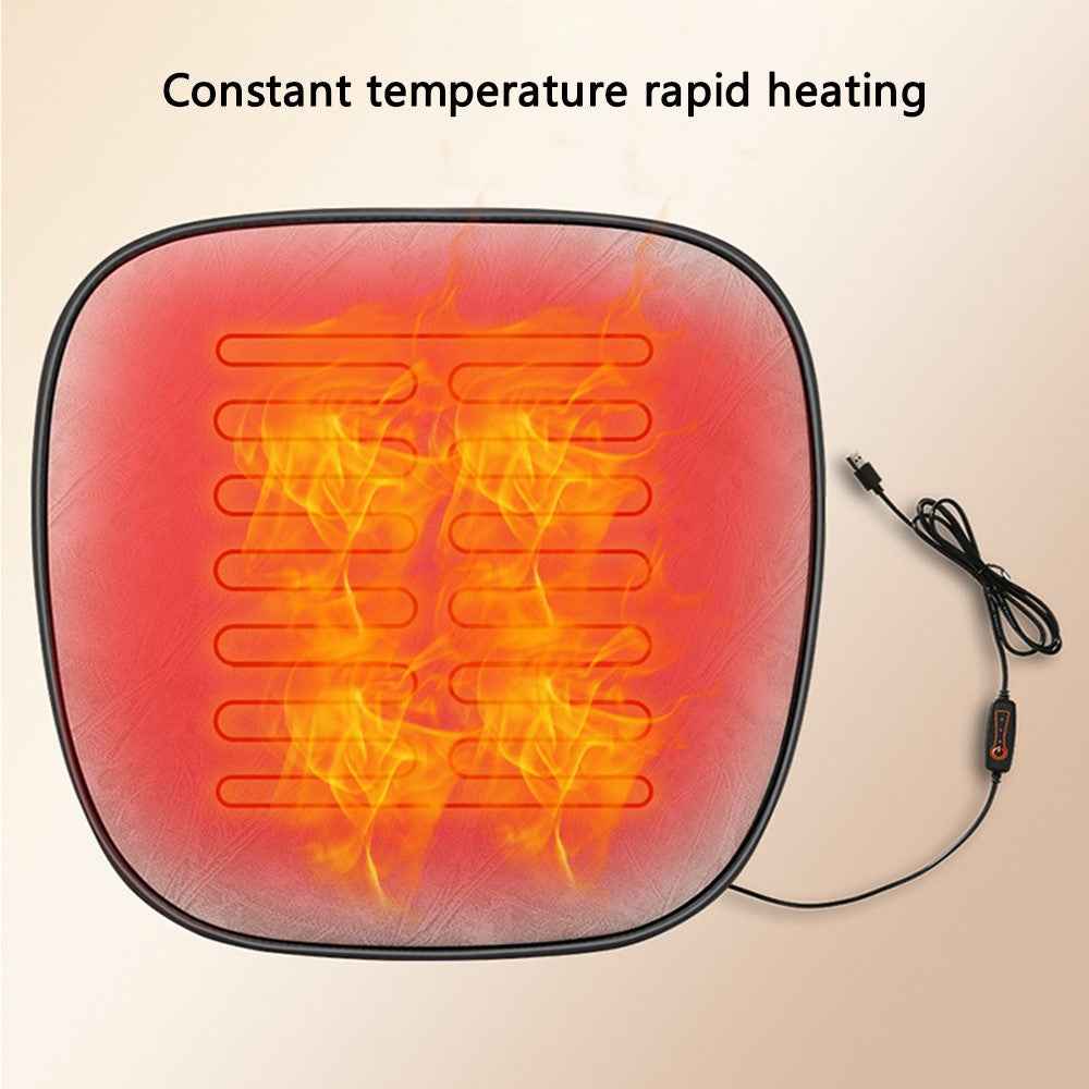 USB Heating Pad for Car 3 Temperature Car Seat Cover Cushion - Pink