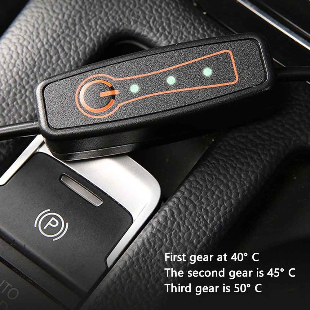 USB Heating Pad for Car 3 Temperature Car Seat Cover Cushion - Black