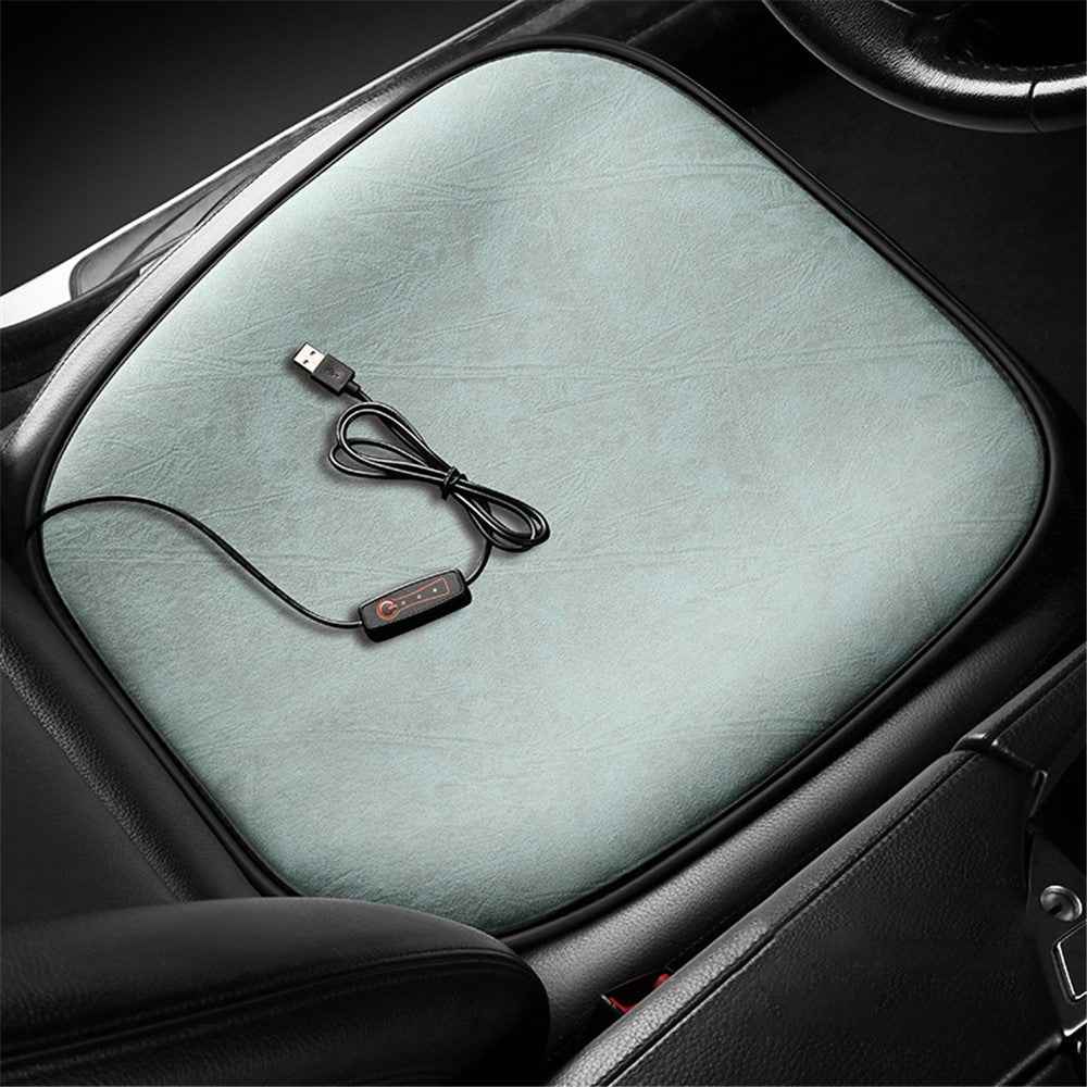 USB Heating Pad for Car 3 Temperature Car Seat Cover Cushion - Green