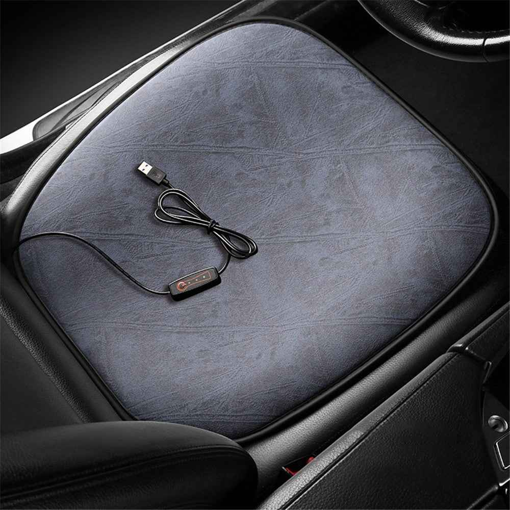 USB Heating Pad for Car 3 Temperature Car Seat Cover Cushion - Grey