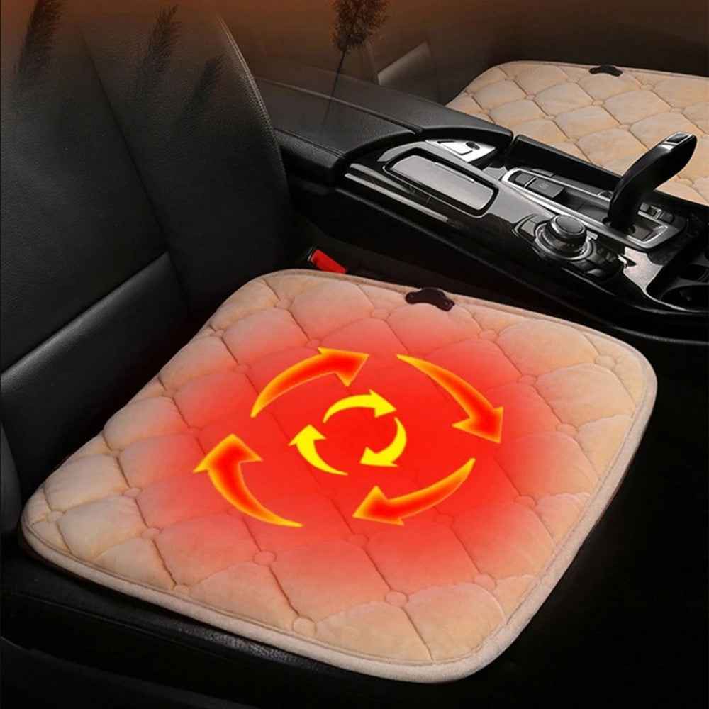 WM-SBXJRD USB 5V Car Heating Cushion Winter Non-Slip Seat Cover Warmer with Touch Switch - Black