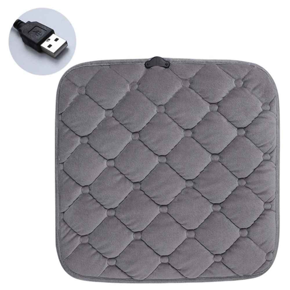 WM-SBXJRD USB 5V Car Heating Cushion Winter Non-Slip Seat Cover Warmer with Touch Switch - Grey