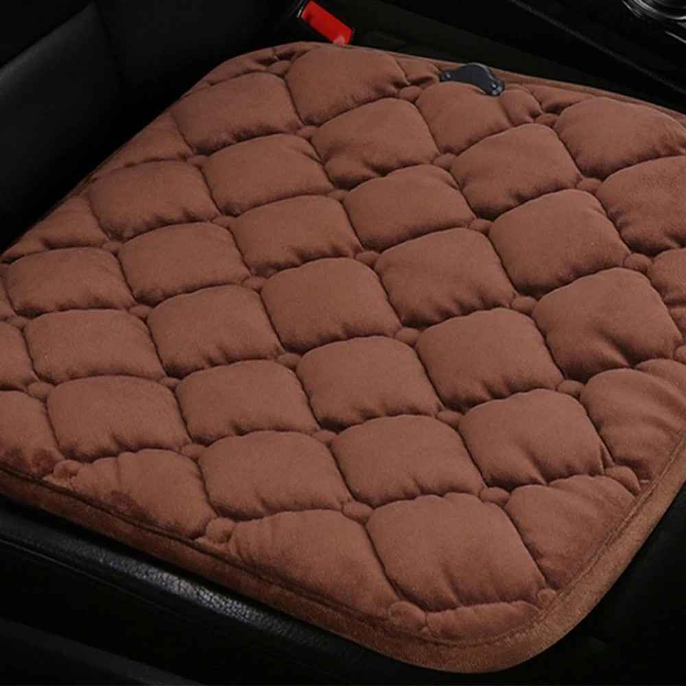 WM-SBXJRD USB 5V Car Heating Cushion Winter Non-Slip Seat Cover Warmer with Touch Switch - Coffee