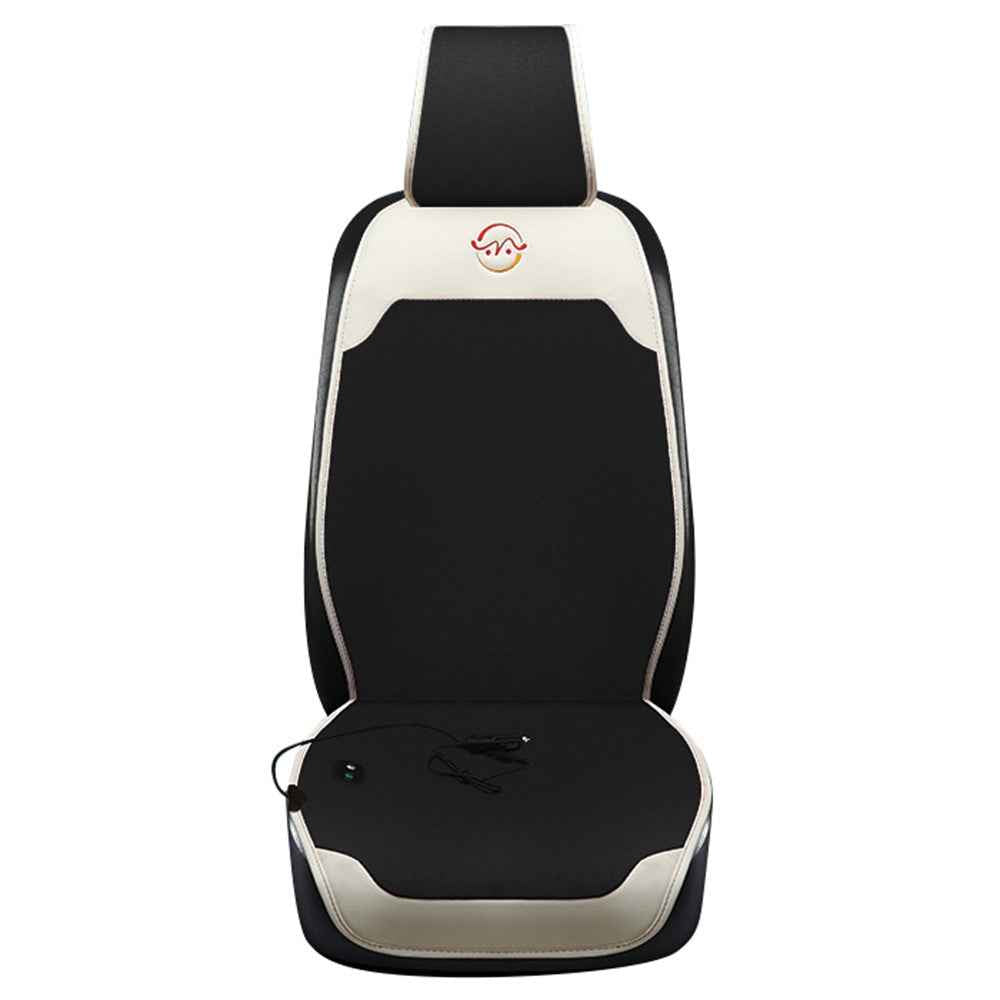 WM-XL2 Universal 12V / 24V Car Heated Seat Cover with Backrest Vehicle Seat Cushion Warmer for Winter - Black