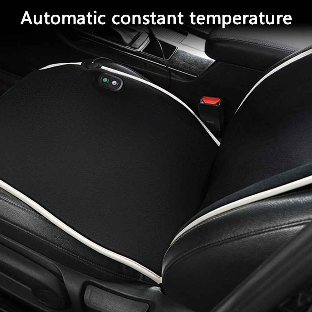 WM-XL2 Universal 12V / 24V Car Heated Seat Cover with Backrest Vehicle Seat Cushion Warmer for Winter - Red