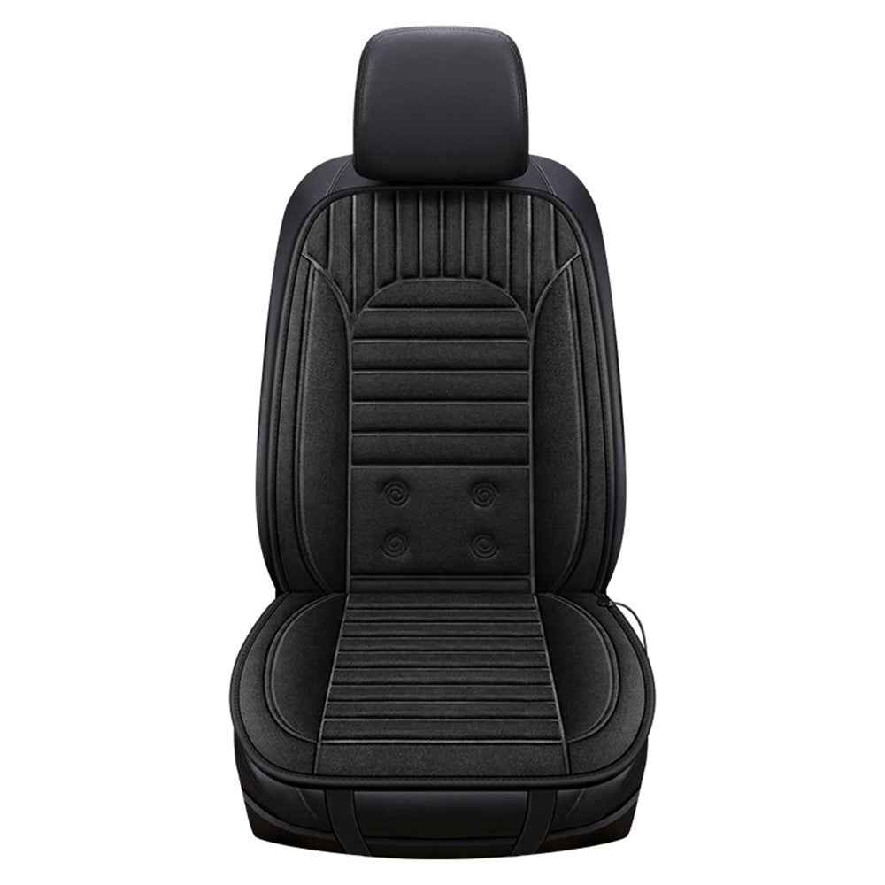 G-4S Heated Car Seat Covers Winter Heating 12V Car Seat Warmer Pad with Backrest - Black