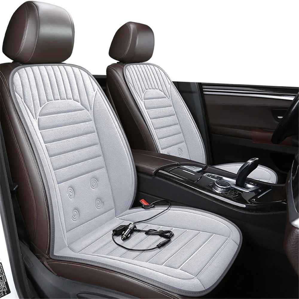 G-4S 2Pcs / Set 12V Car Seat Heating Cushion for Winter Heated Seat Covers with Backrest - Grey