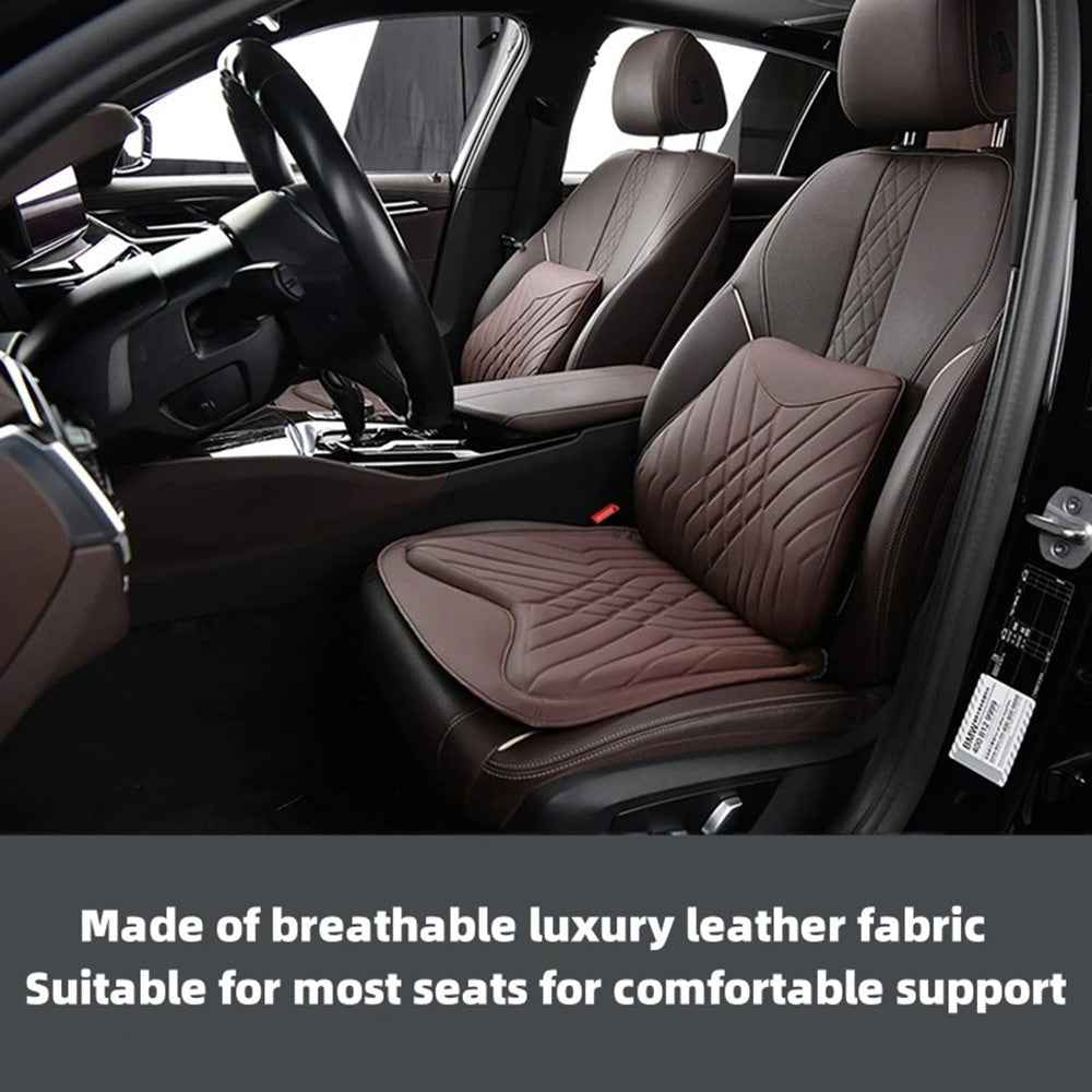 TK036 Nappa Texture PU Leather + Memory Foam Car Seat Cushion Non-slip Seat Pad - Red