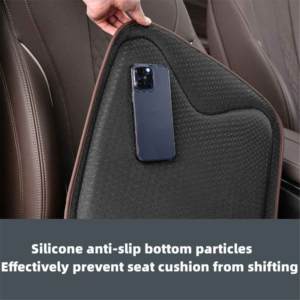 TK036 Nappa Texture PU Leather + Memory Foam Car Seat Cushion Non-slip Seat Pad - Red