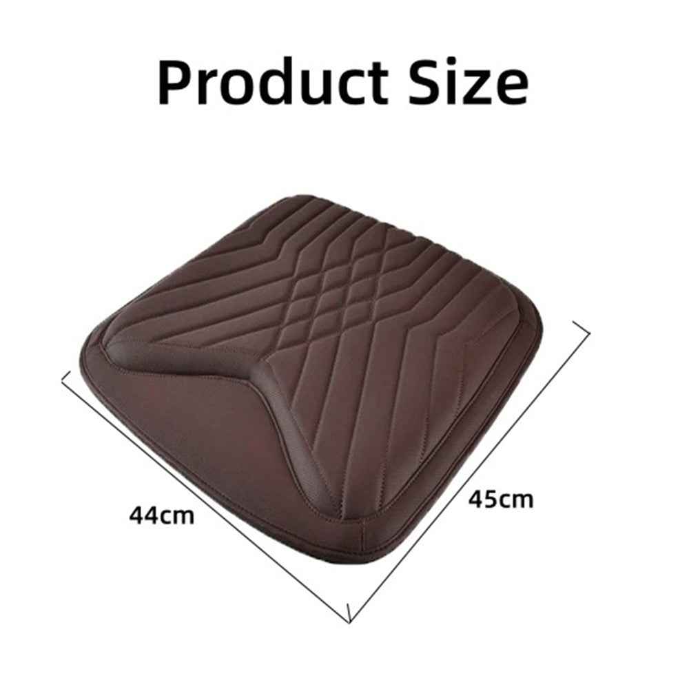 TK036 Nappa Texture PU Leather + Memory Foam Car Seat Cushion Non-slip Seat Pad - Orange