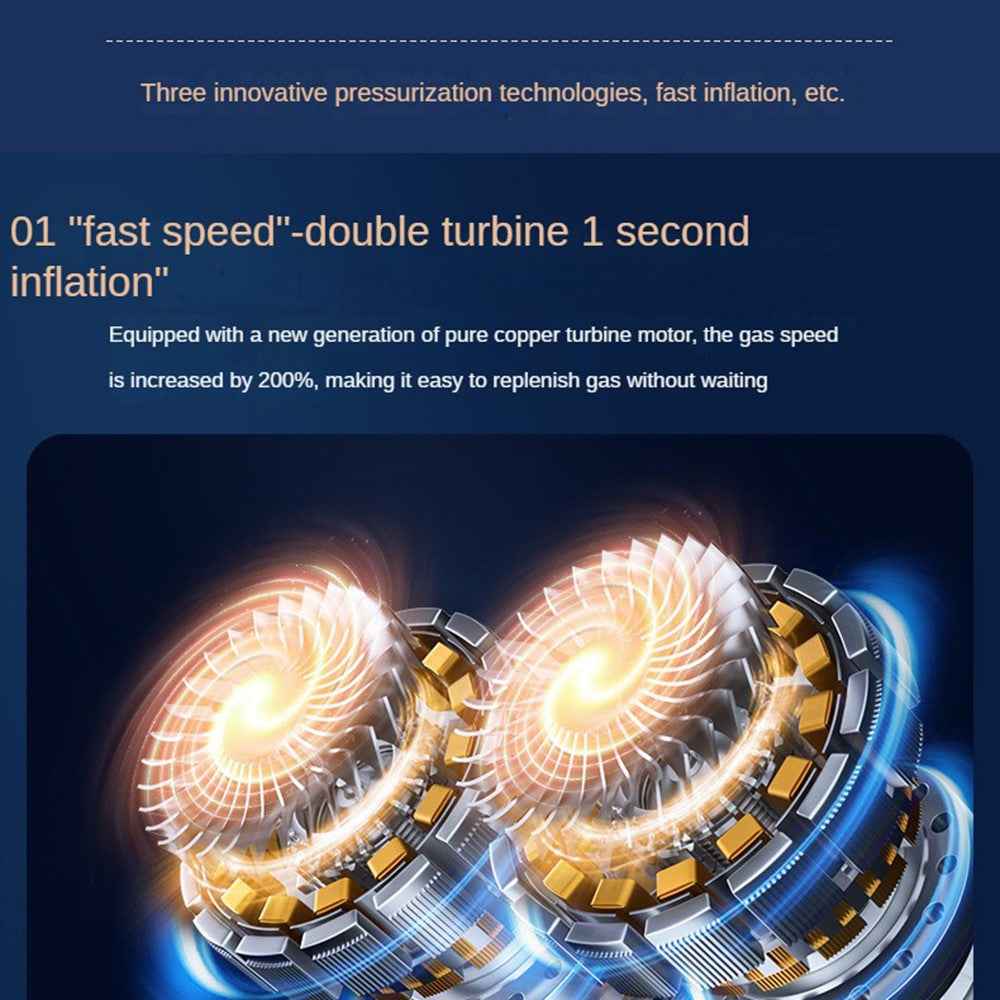 SUITU ST-5518 Car Cordless Inflatable Pump Multifunctional Portable Mini Pump with Lighting