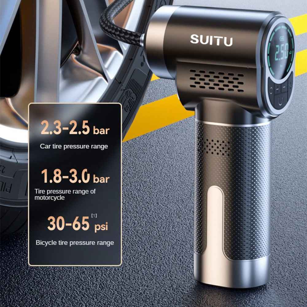 SUITU ST-5518 Car Cordless Inflatable Pump Multifunctional Portable Mini Pump with Lighting