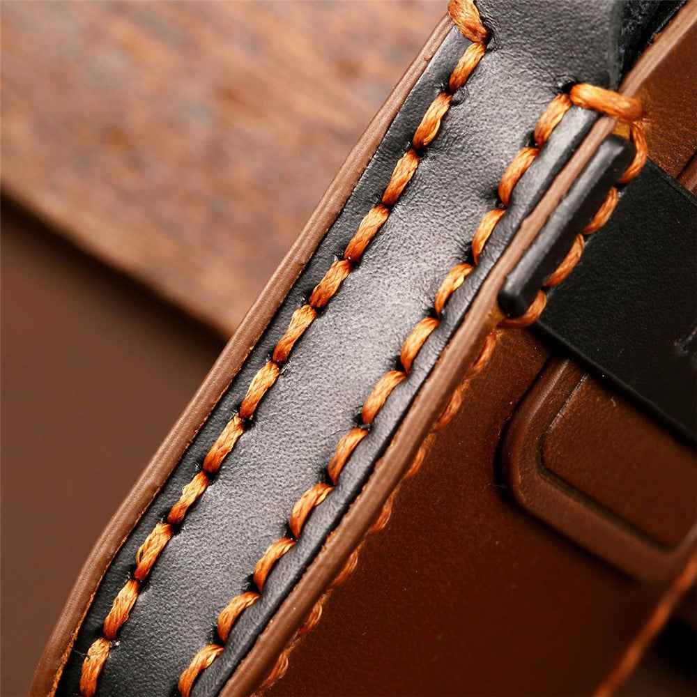 HALLMO Car Remote Key Cover for C005 18, Toyota 2-Keys Crazy Horse Cowhide Leather Protective Case - Black