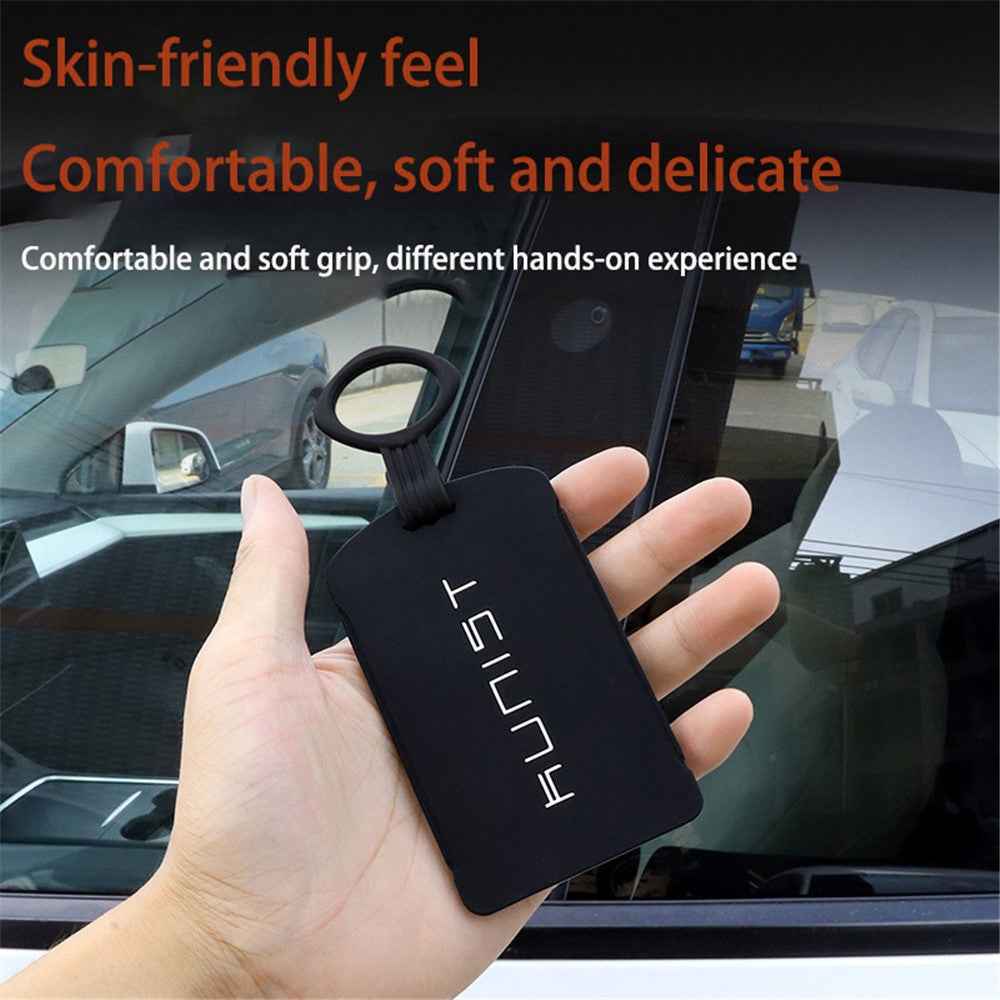 M10736 Compatible with Tesla Model 3 / Y Flexible Silicone Car Key Card Holder Case Sleeve Protector