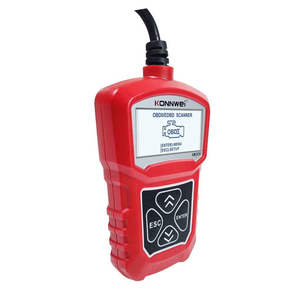 KONNWEI KW309 Automotive Diagnostic Tool OBD2 Autoscanner Code Reader EOBD Scan Machine OBDII Scanner - Red