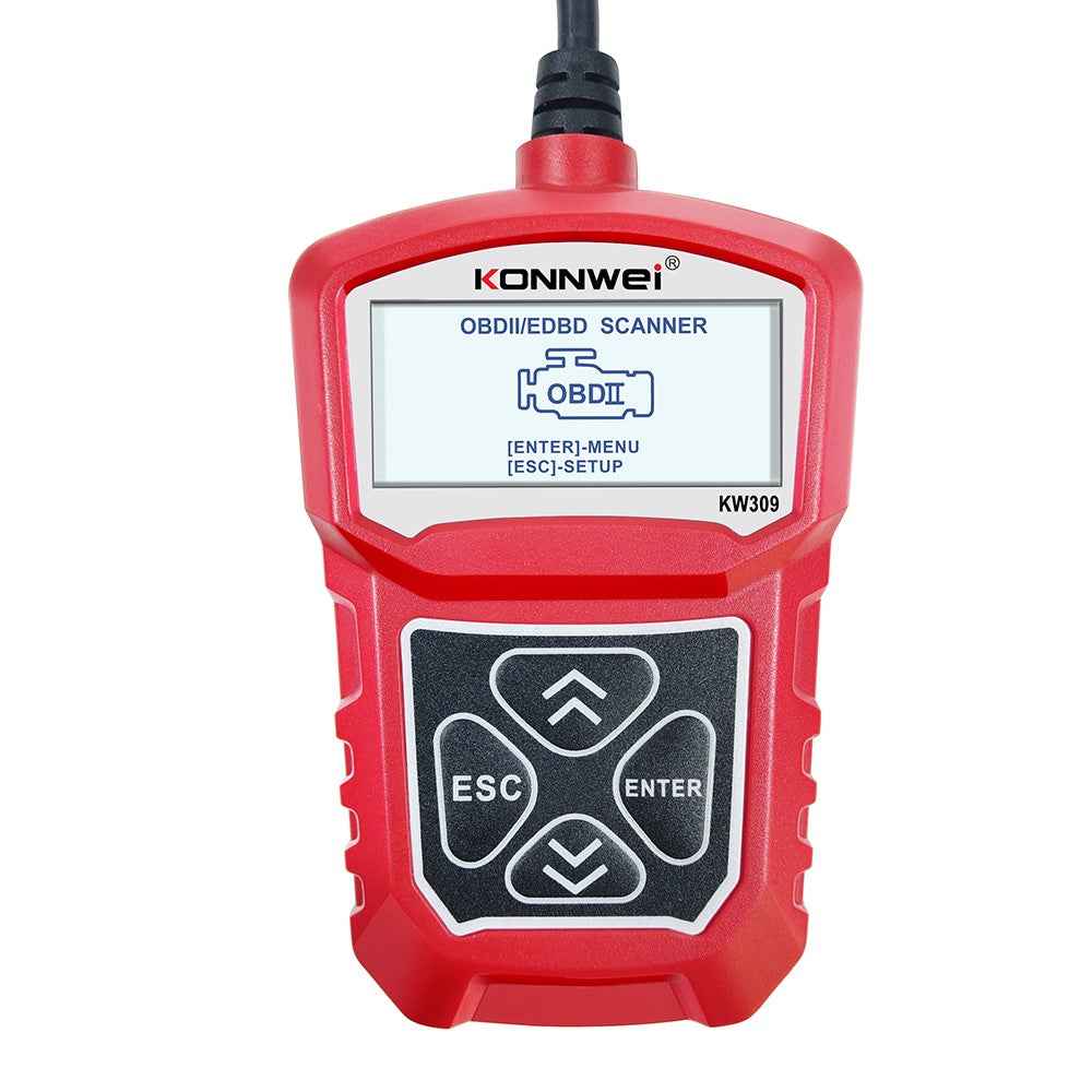 KONNWEI KW309 Automotive Diagnostic Tool OBD2 Autoscanner Code Reader EOBD Scan Machine OBDII Scanner - Red
