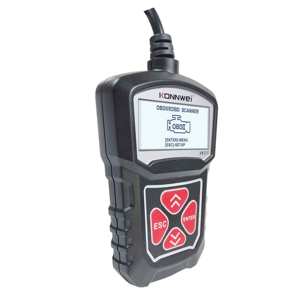 KONNWEI KW309 Automotive Diagnostic Tool OBD2 Autoscanner Code Reader EOBD Scan Machine OBDII Scanner - Black