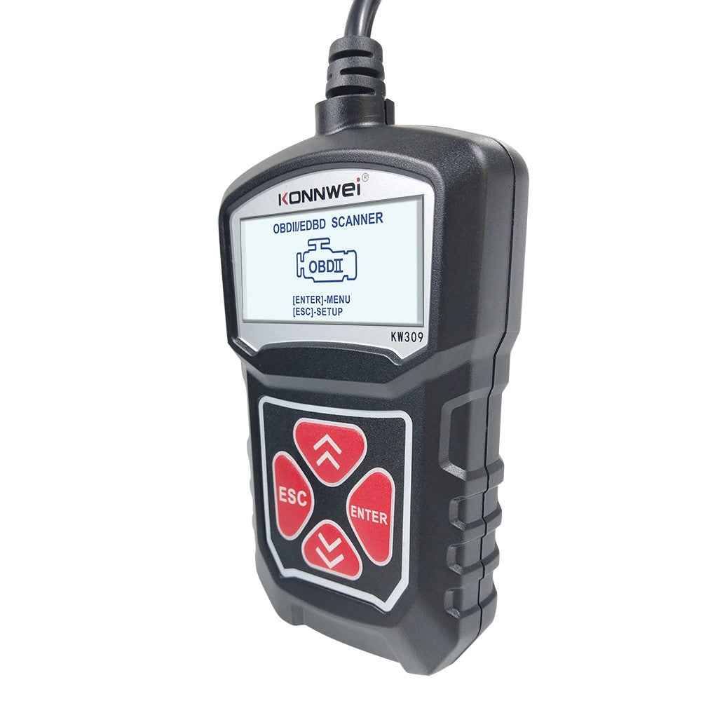 KONNWEI KW309 Automotive Diagnostic Tool OBD2 Autoscanner Code Reader EOBD Scan Machine OBDII Scanner - Black