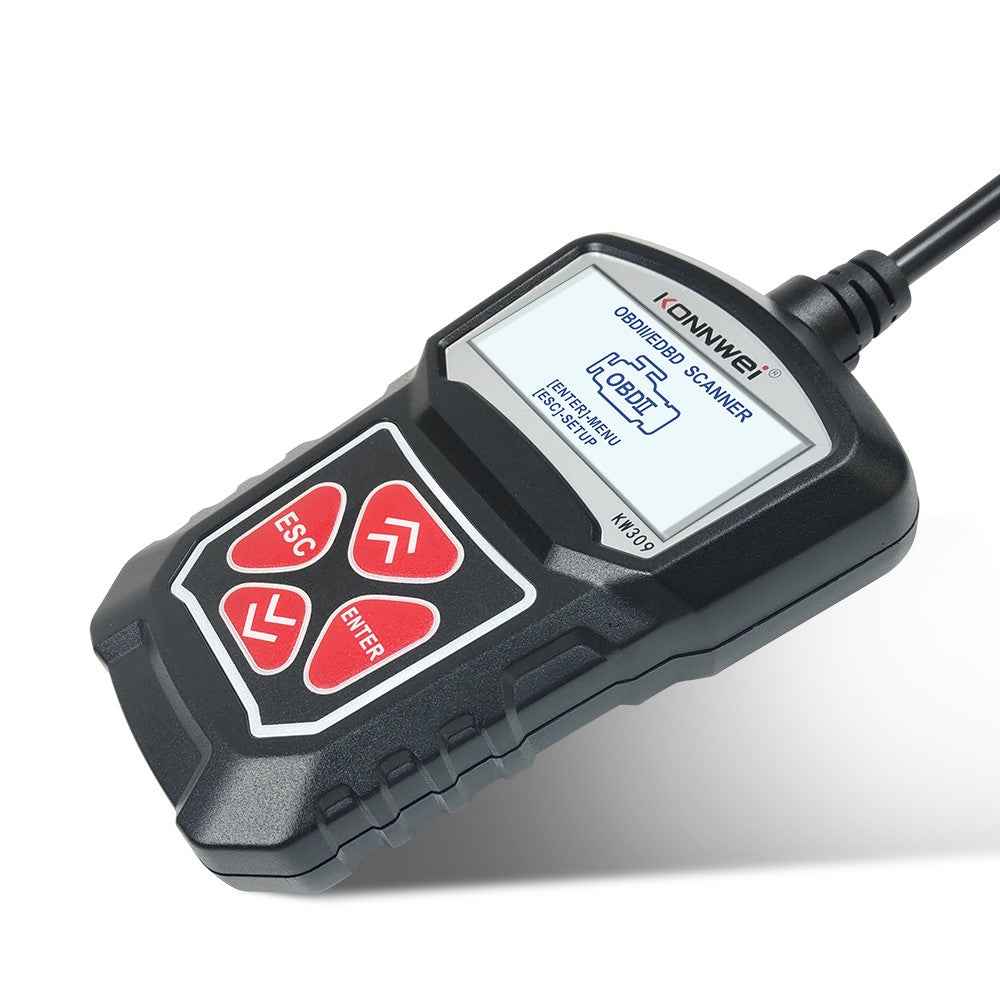 KONNWEI KW309 Automotive Diagnostic Tool OBD2 Autoscanner Code Reader EOBD Scan Machine OBDII Scanner - Black