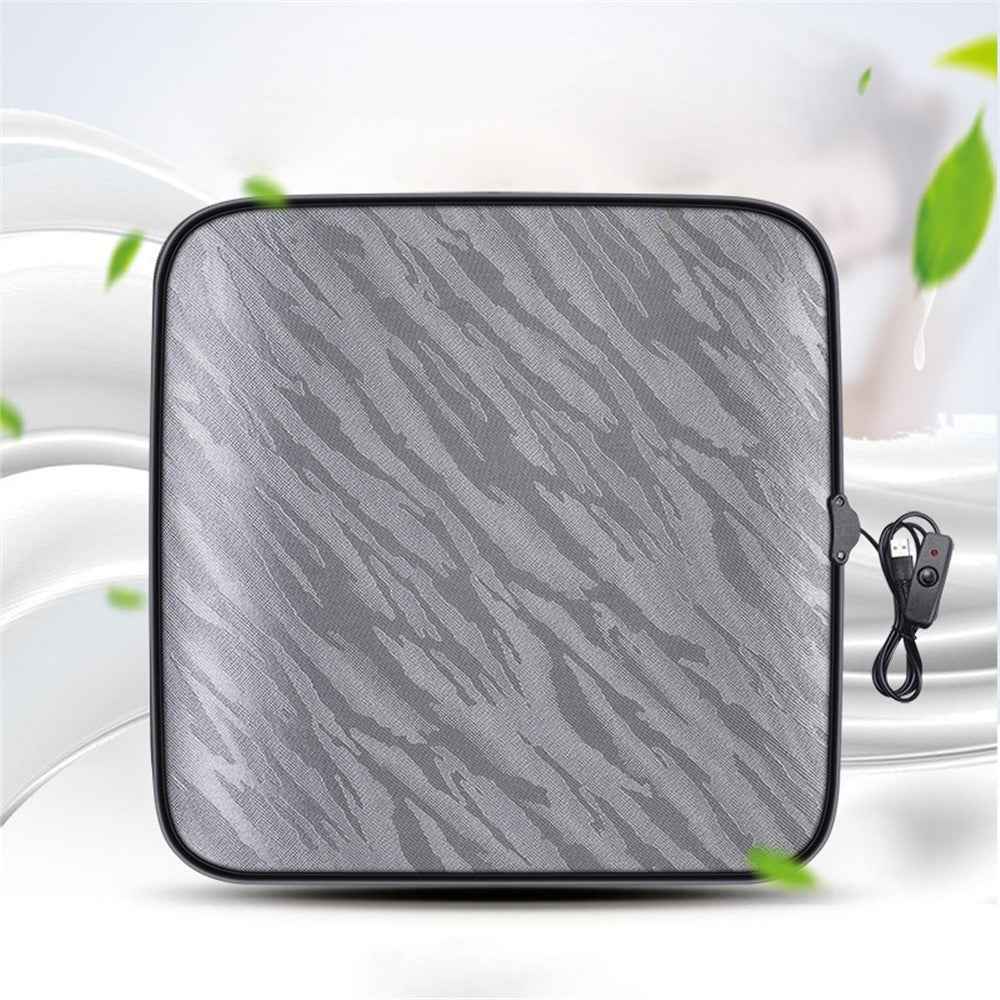 Portable USB Heated Car Seat Cushion Fast Heating Car Seat Mat for Winter Driving Car Accessory - Grey