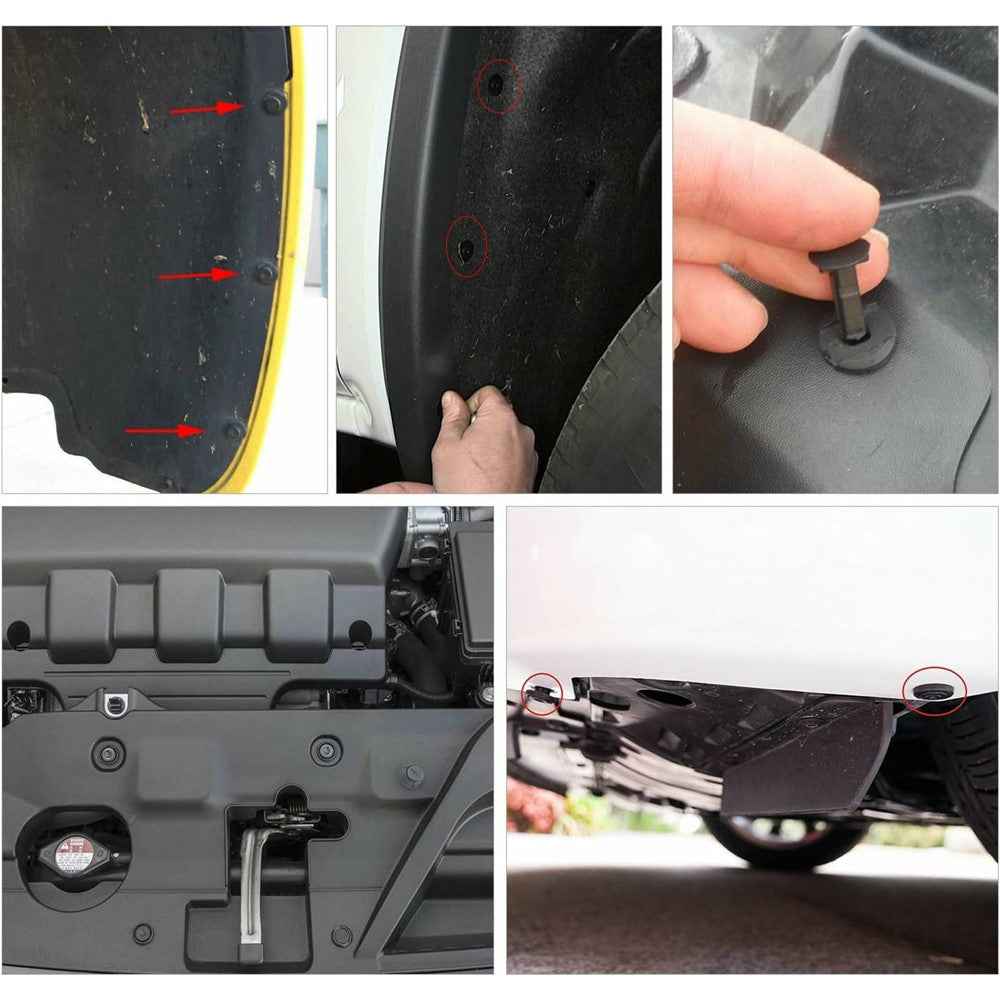 200Pcs Mixed Plastic Car Door Panel Fastener Vehicle Bumper Clips Retainer Fasteners with 1 Pry Tool