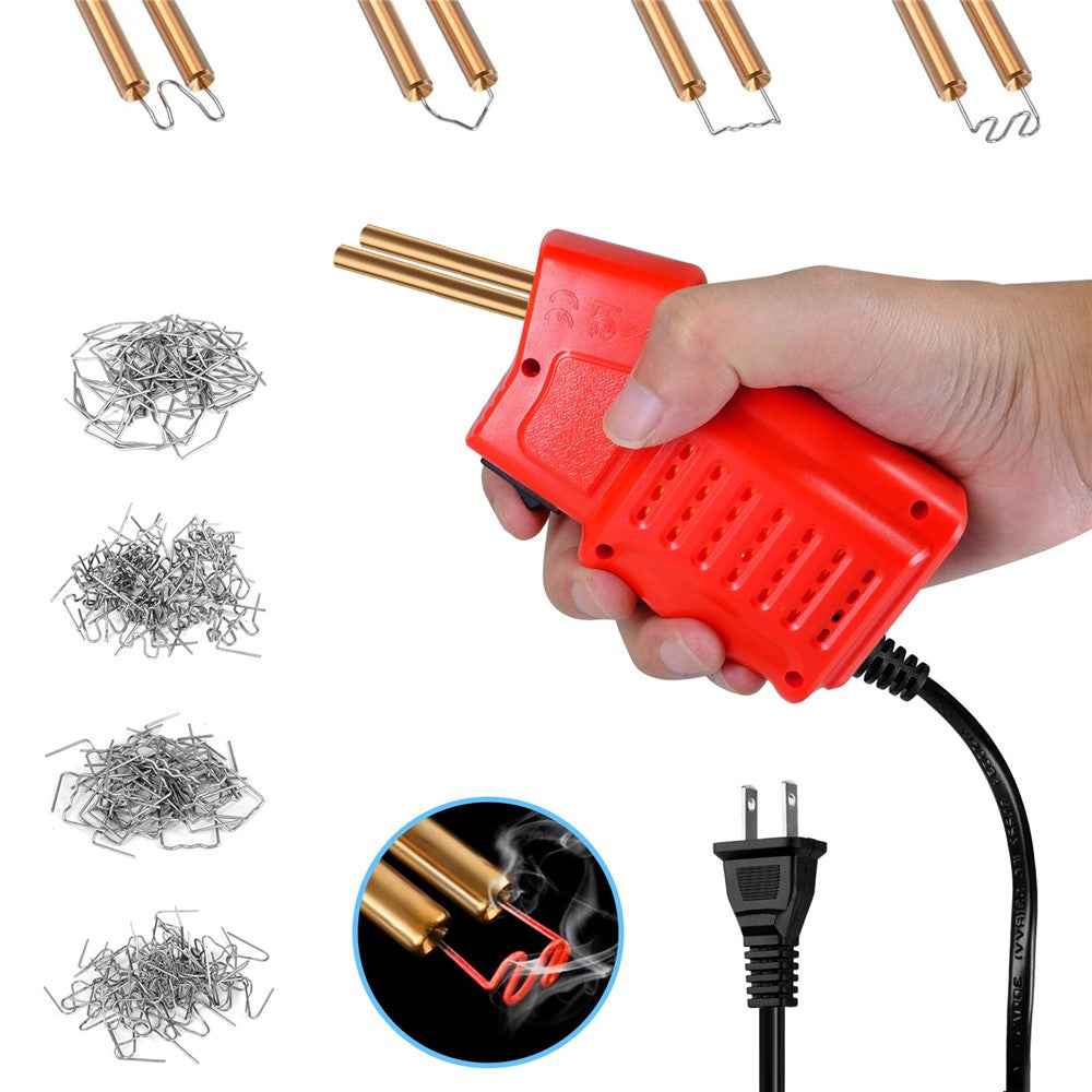 HLW-500 50W Mini Handheld Welding Gun Car Bumper Repair Welding Tool - Red US Plug