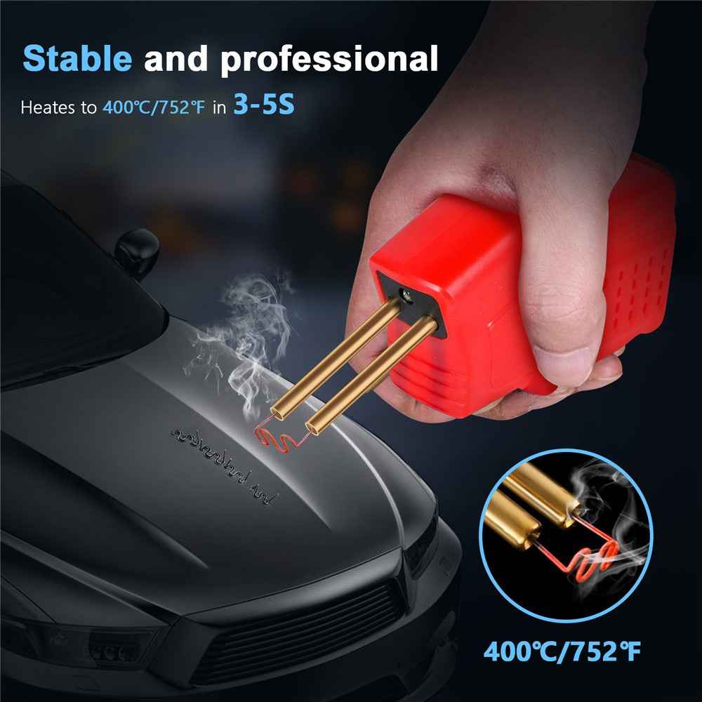 HLW-500 50W Mini Handheld Welding Gun Car Bumper Repair Welding Tool - Red US Plug