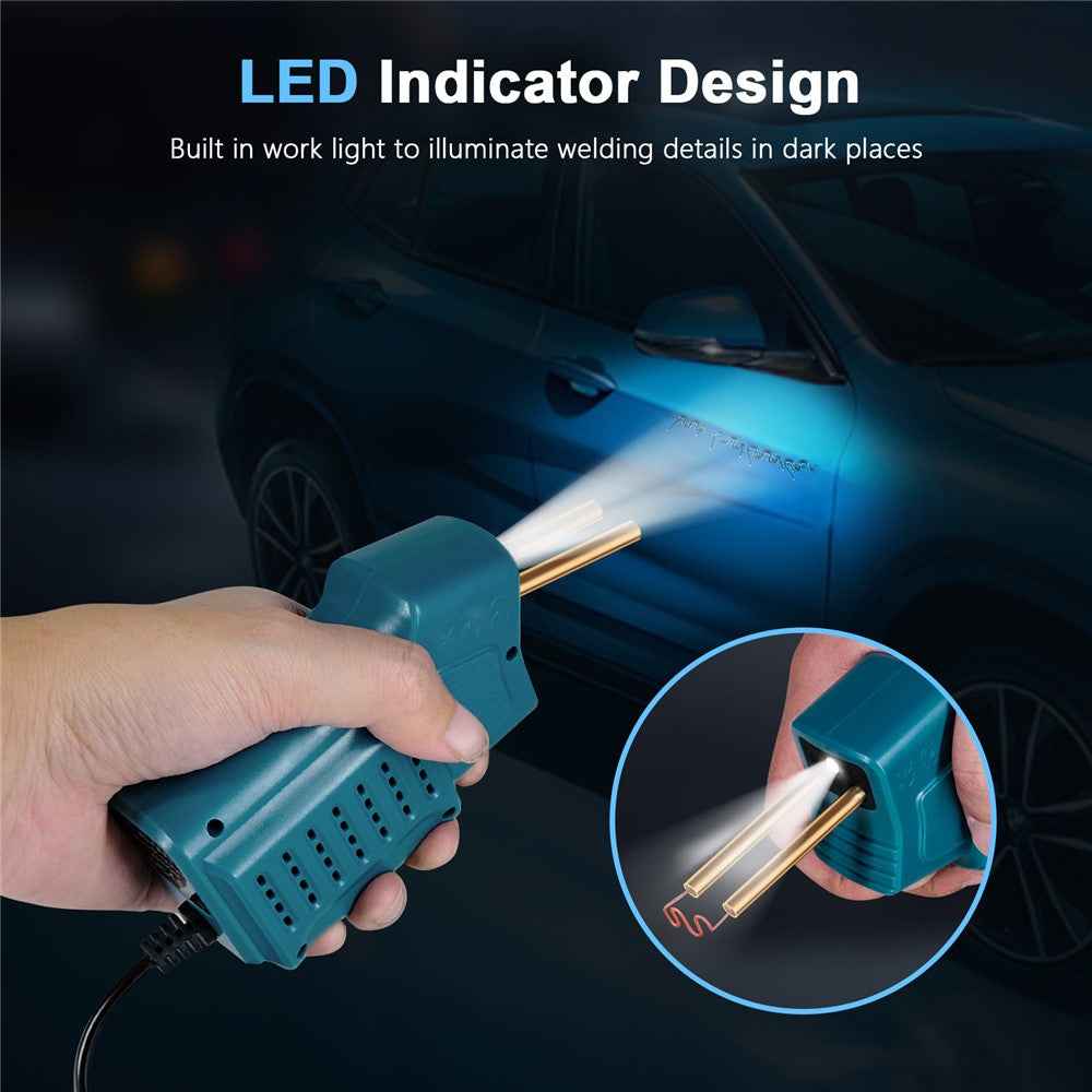 HLW-500 50W Mini Handheld Welding Gun Car Bumper Repair Welding Tool - Cyan US Plug