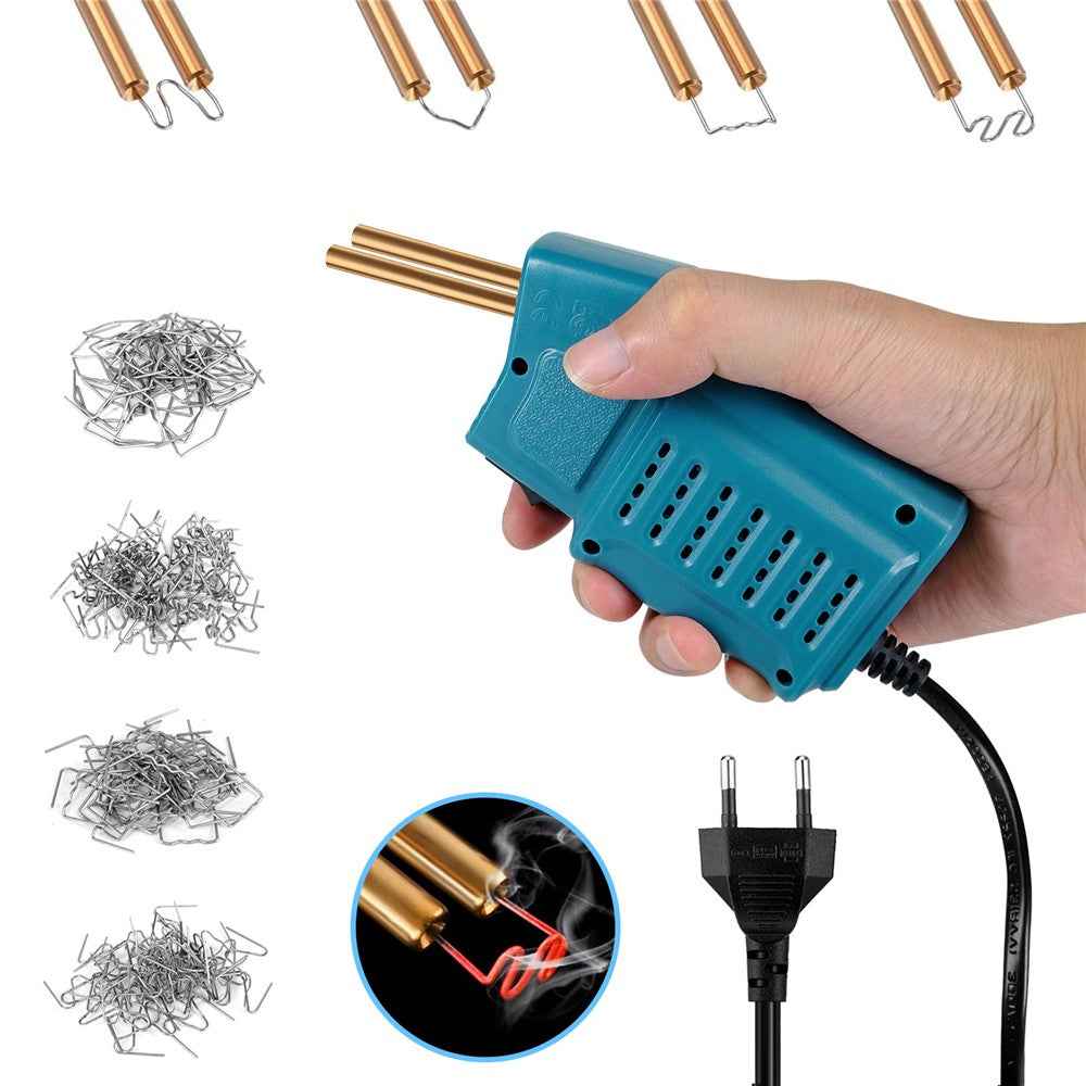 HLW-500 50W Mini Handheld Welding Gun Car Bumper Repair Welding Tool - Cyan EU Plug