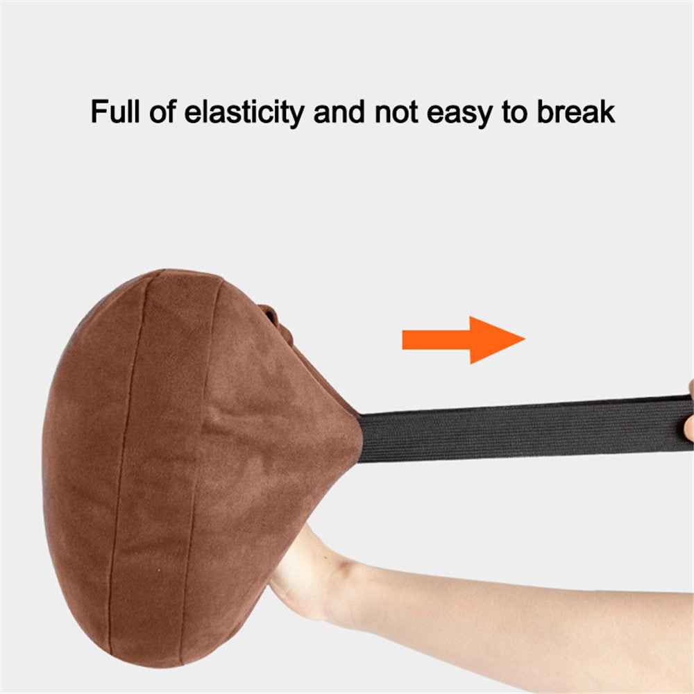 1152 Car Headrest Breathable Memory Foam Neck Pillow Head and Neck Support for Sleeping - Brown