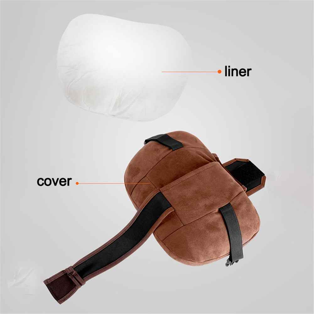 1152 Car Headrest Breathable Memory Foam Neck Pillow Head and Neck Support for Sleeping - Brown
