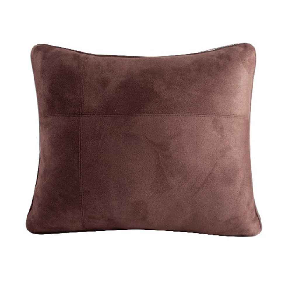 1152 Car Seat Waist Support Pillow Suede+Memory Foam Fatigue Relieve Lumbar Cushion - Brown