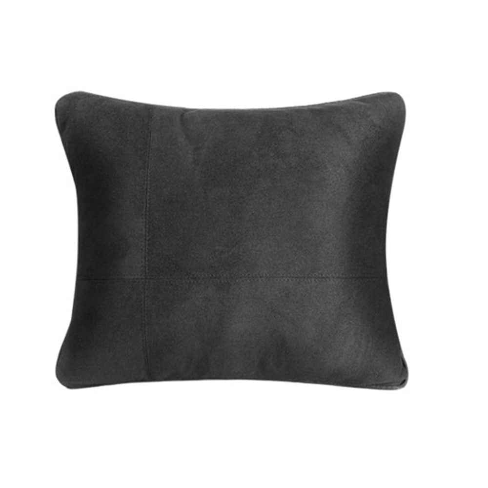 1152 Car Seat Waist Support Pillow Suede+Memory Foam Fatigue Relieve Lumbar Cushion - Black